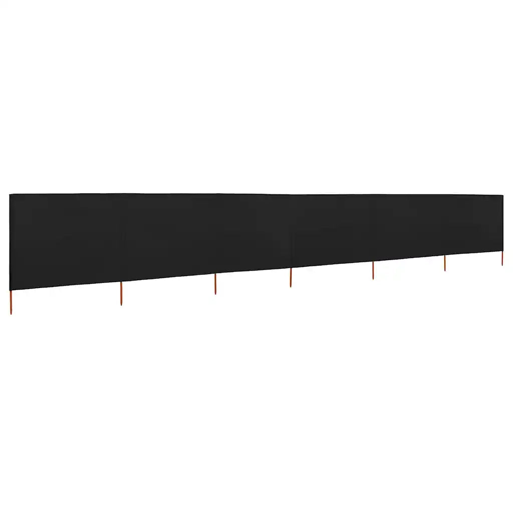 Paravento a 6 Pannelli in Tessuto 800x80 cm Nero CFW9617910