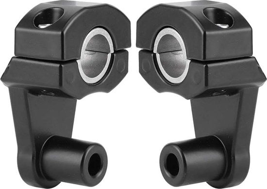 Alzanti per Motocicletta 2 UNI 22mm - 28mm Alzanti per Motocicletta Regolabili - Cinghia di Alzamento - Alluminio CNC - Utilizzo Universale.