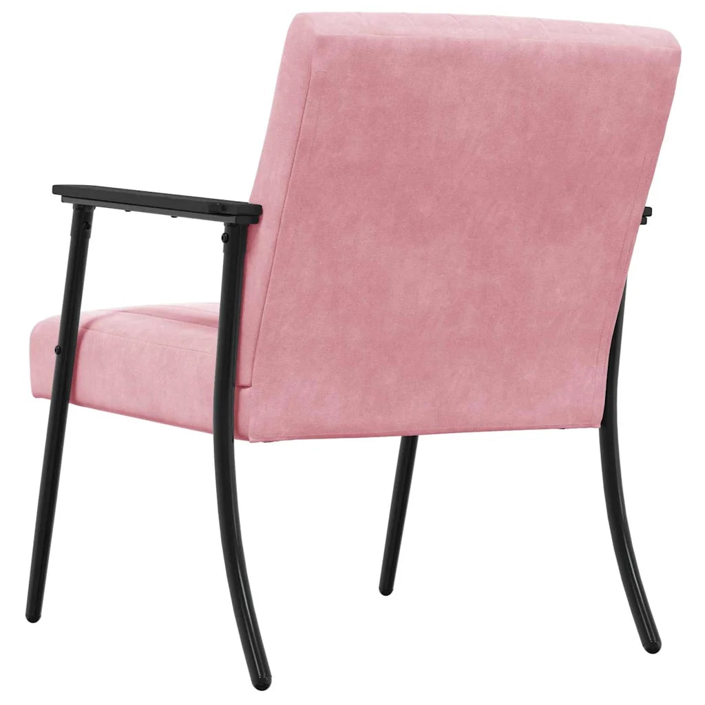 Poltrona | Sedia Relax Rosa 59 x 75 x 78 cm Velluto