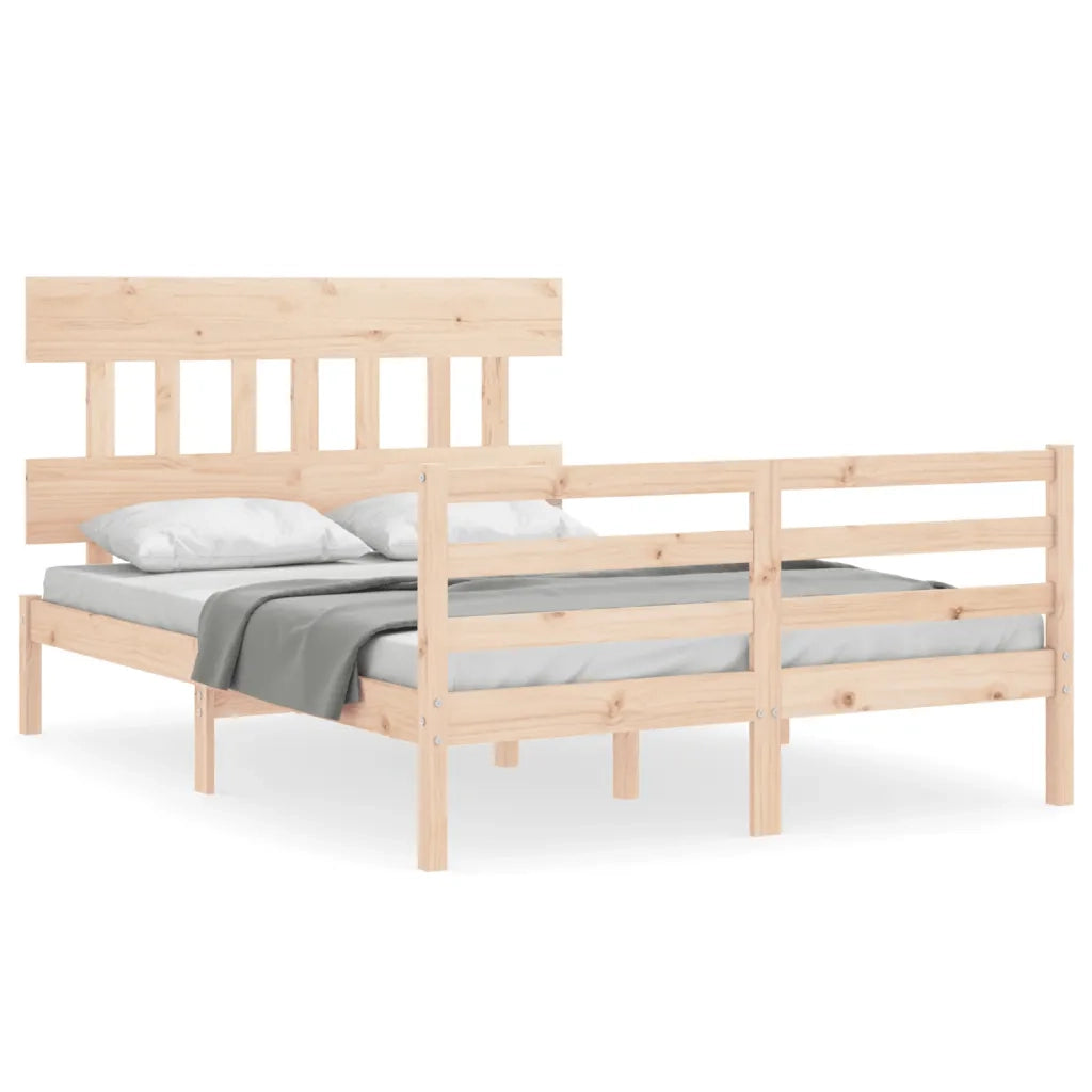 Giroletto con Testiera Small Double-Struttura Letto in Legno Massello 455081