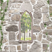 Specchio da Giardino-Specchio Decorativo-Specchio Esterno Sabbia 70x30 cm in Ferro per Uso Esterno 822943