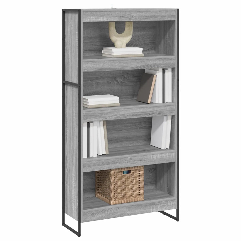 Armadio per Libri 2 pcs Grigio Sonoma 80 x 30 x 155 cm