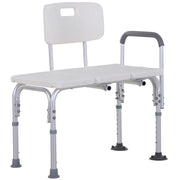 SEDIA PER DOCCIA E VASCA ALTEZZA REGOLABILE 6 LIVELLI ANTISCIVOLO 79X57X80-92CM
