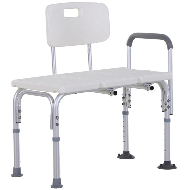 SEDIA PER DOCCIA E VASCA ALTEZZA REGOLABILE 6 LIVELLI ANTISCIVOLO 79X57X80-92CM