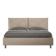 Letto matrimoniale senza rete imbottito 160x200 similpelle tortora Appia