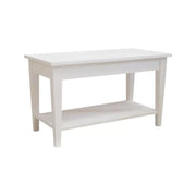 Tavolino rettangolare arte povera legno bianco 80x40x47 - Mobili 2G