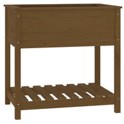 Fioriera | Cassetta per fiori | Vaso con Mensola Ambra 82,5x54x81 cm in Legno Massello Pino