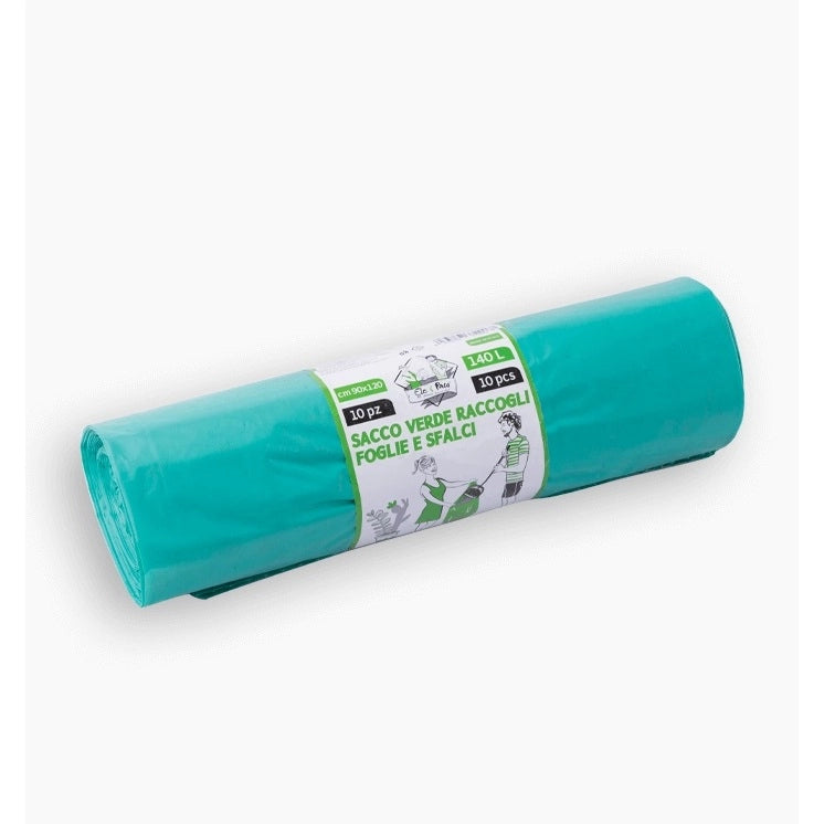SACCO GIARDINAGGIO 90X120CM VERDE 10PZ