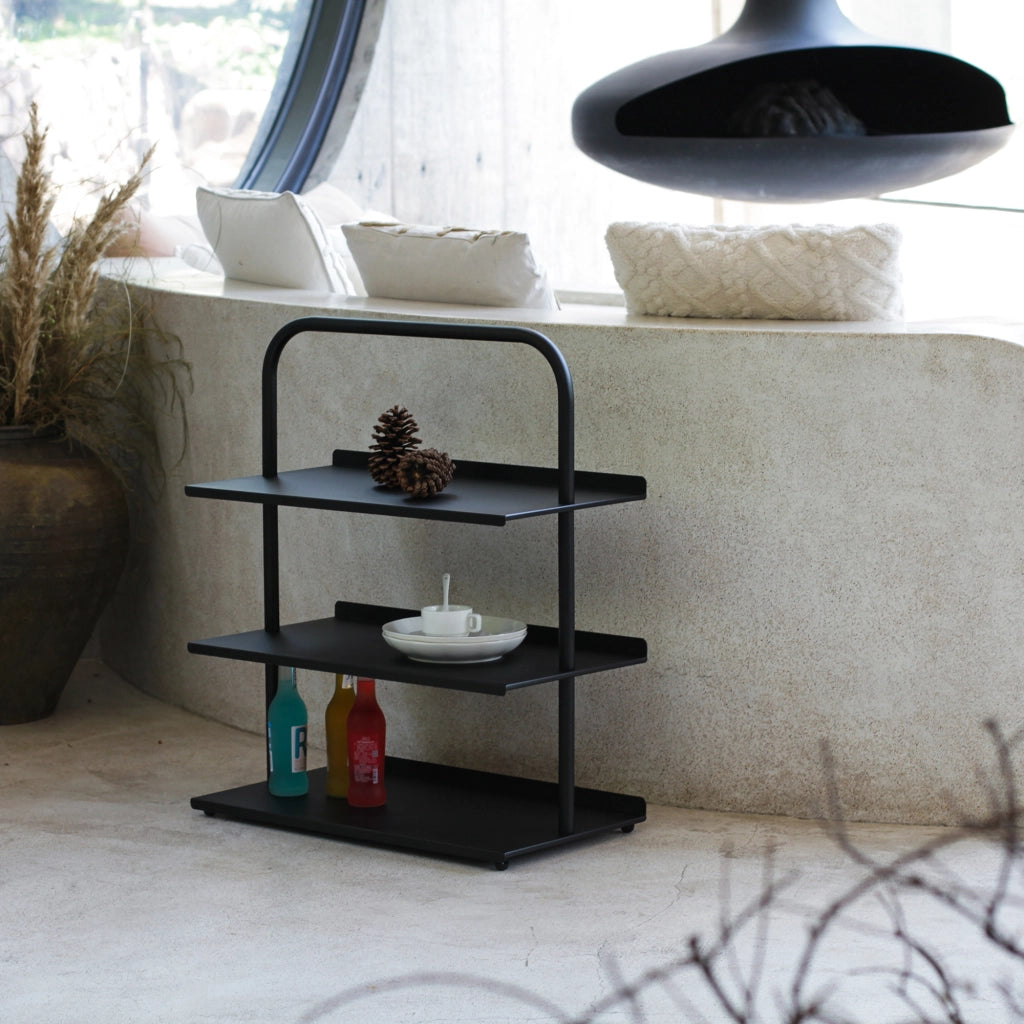 Scaffale Portascarpe Poytya Scarpiera a 3 Livelli 73 x 60 x 32 cm - Nero [en.casa]