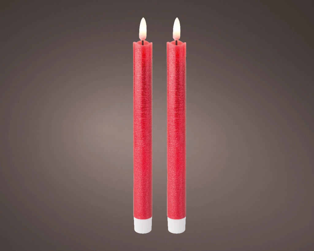 Candela Natalizia in Cera per Uso Interno H 24.5 x 2.2 cm