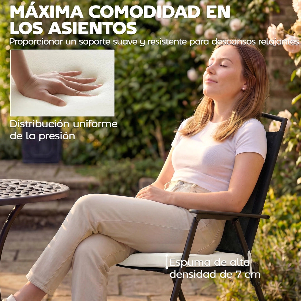 Set di cuscini per sedie da pranzo ¨C zephmum ¨C crema 46x42x7 cm 6 pezzi