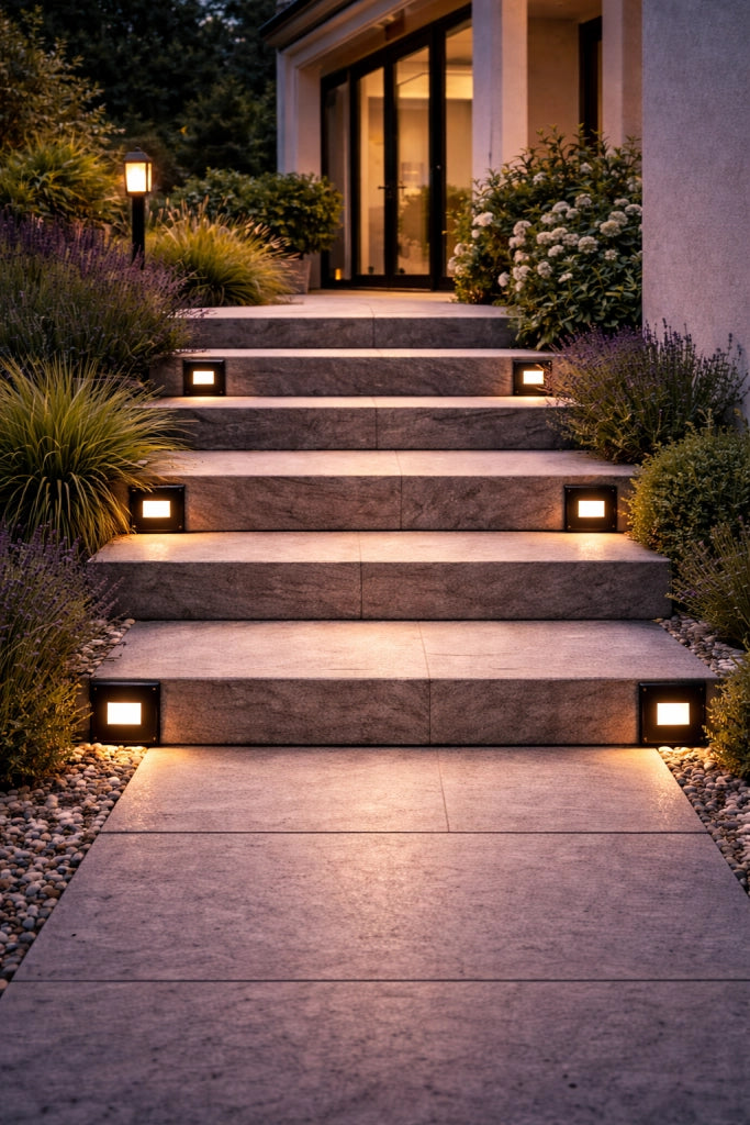 Segnapasso Faretto LED da incasso per scatola 503 IP65 4W 3 tonalità CCT Luce calda, naturale, fredda - vetro Nero per esterni e interni 220V