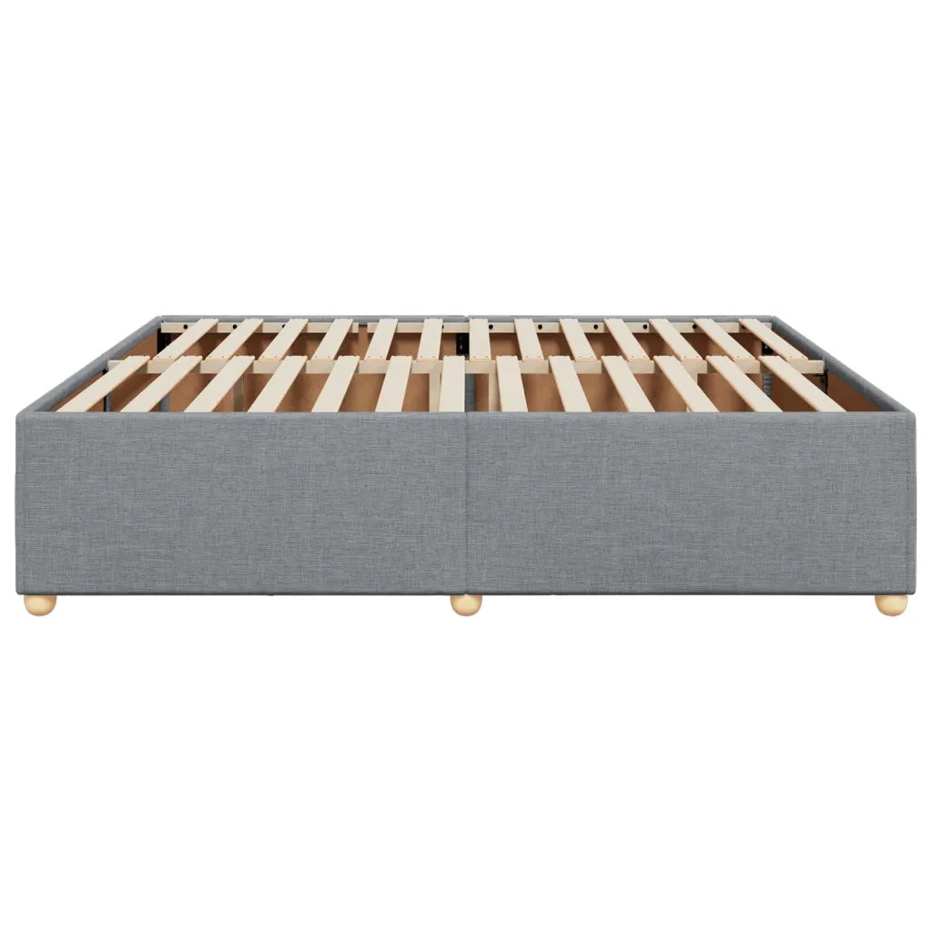 Giroletto senza Materasso Grigio Chiaro 200x200 cm Tessuto