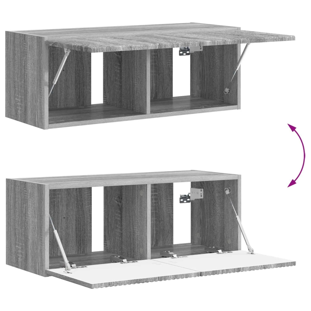 Set mobile TV 3 pcs Grigio Sonoma Legno multistrato