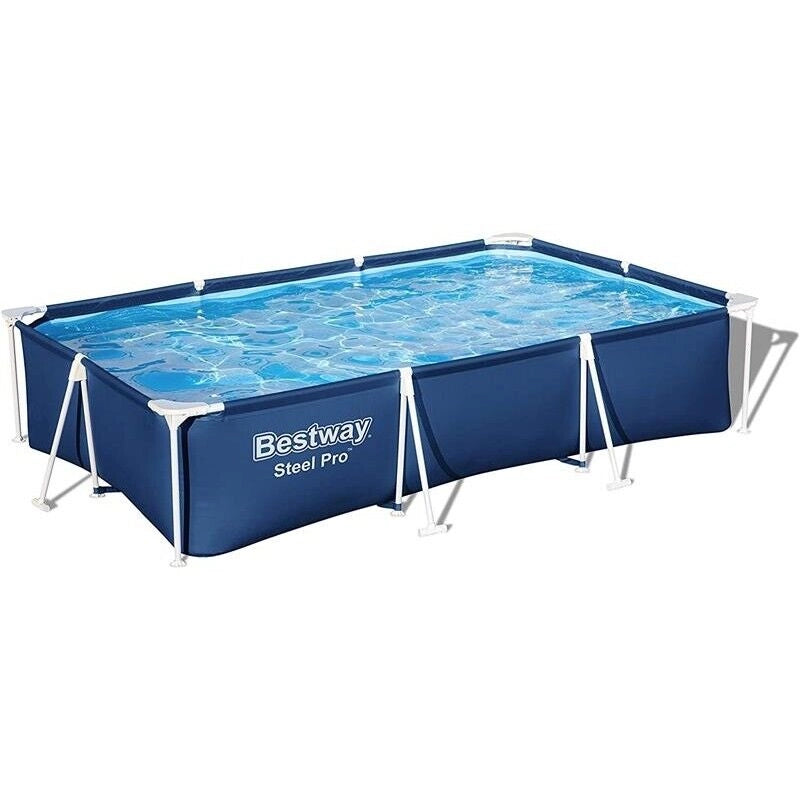 BESTWAY PISCINA FUORI TERRA STEEL PRO RETTANGOLARE 300 X 201 X 66 CM BLU