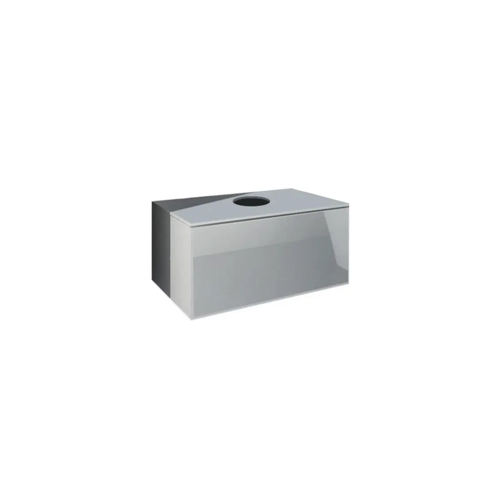 Set di mobili da bagno bianchi collezione OWL. 2 colonne, mobile sotto lavabo, specchio.