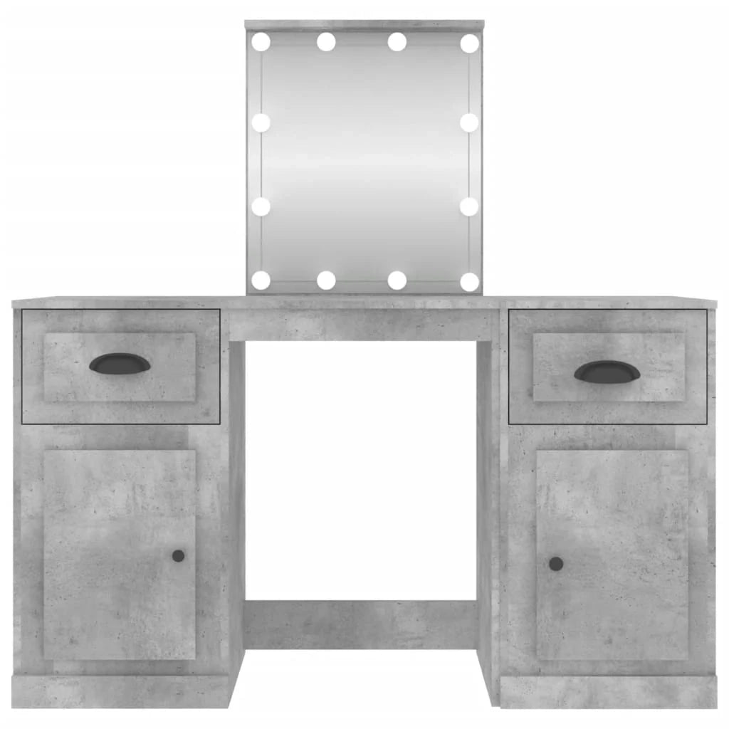 Toeletta di design con illuminazione a LED 130 x 50 x 132,5 cm grigio cemento 02_0006261