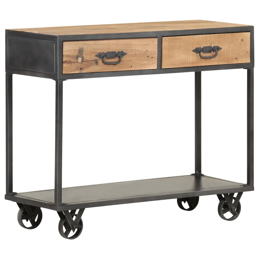 Tavolo Consolle | Tavolo d'Ingresso 90x35x74cm in Legno Massello di Recupero