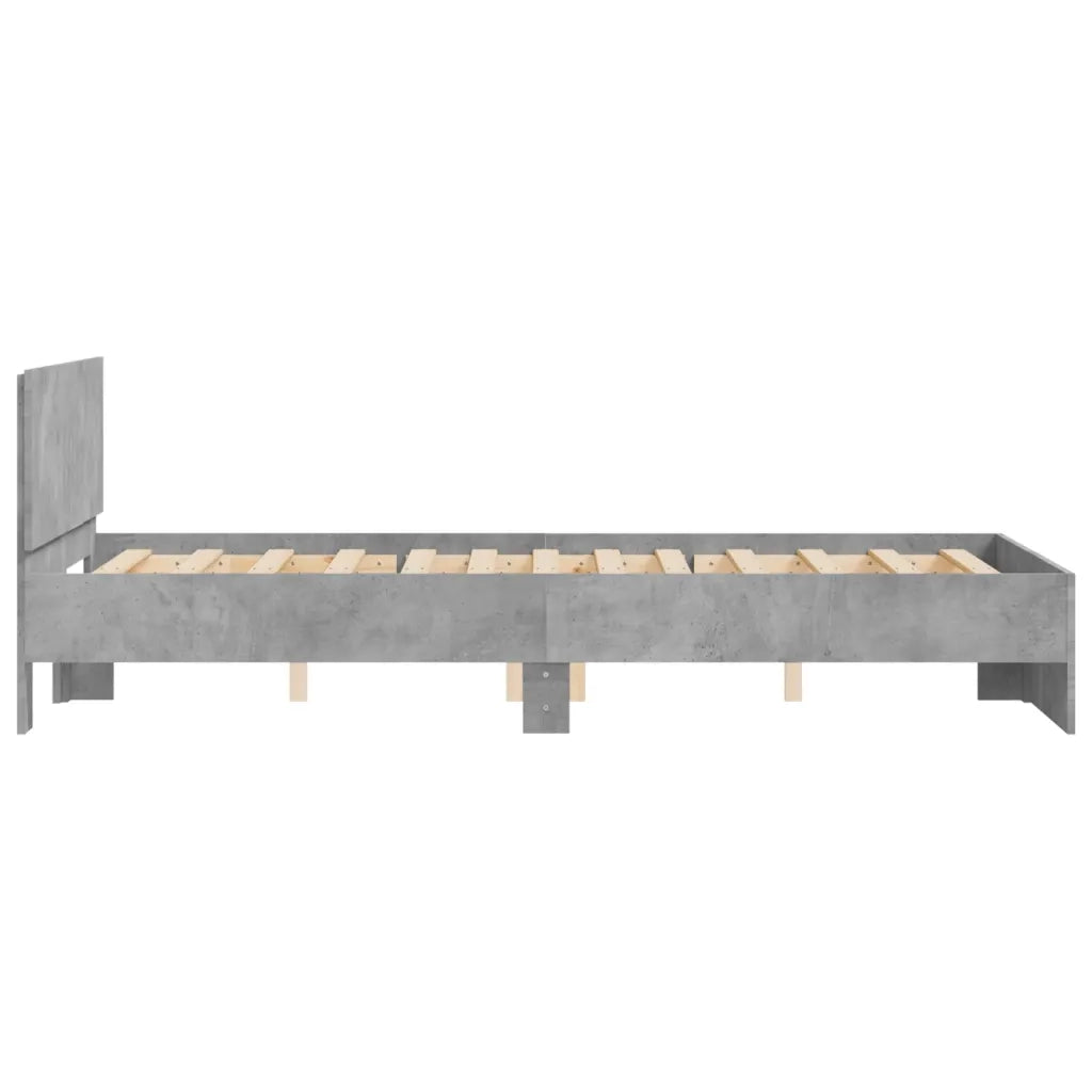 Giroletto con Testiera Grigio Cemento 120x190 cm 3207514