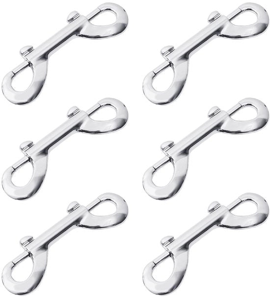 Haken a doppia forcella 88 mm - 6 pezzi - Haken in acciaio inossidabile - Rotativi - Resistenti - Duraturi - Haken a zinkatura doppia