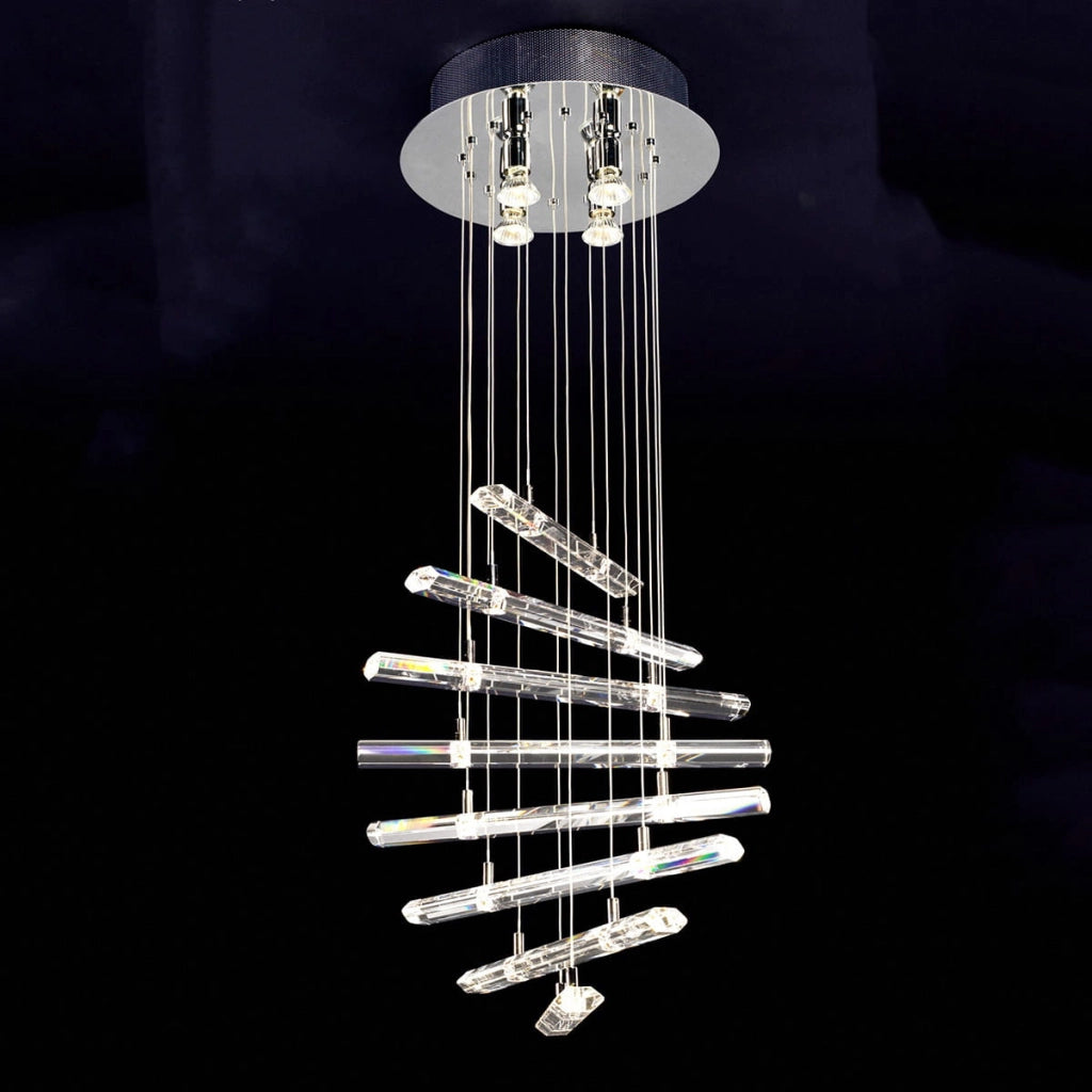 Lampadario Italux Spyro moderno cromo 20 luci MD8103