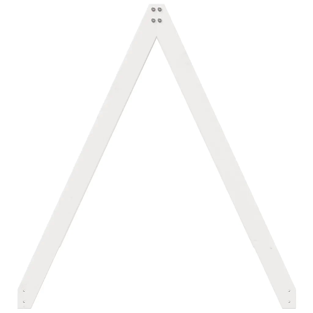 Tetto Letto Bambini Bianco 199x95,5x88 cm Legno Massello Pino