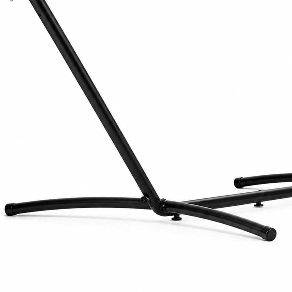 Supporto Regolabile Per Amaca In Acciaio Verniciato A Polvere Con 6 Livelli Struttura Solida Dotata Di Piedini Antiscivolo Per Giardino Terrazzo Balcone 280 X 120 X 110 Cm Nero