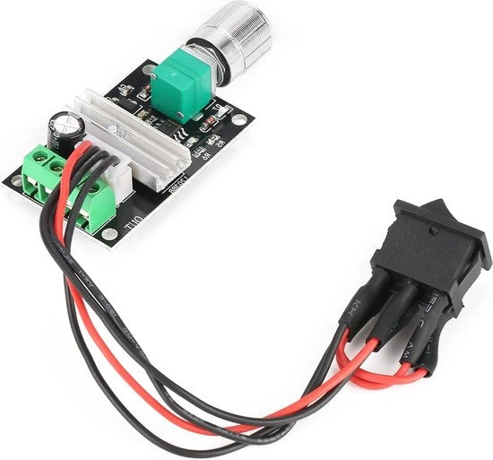 Regolatore di Velocità per Motori 6V 12V 24V 3A con Controllo PWM - Raggio di Tensione 12 a 18V - Regolatore e Controllore Reversibile con Interruttore.