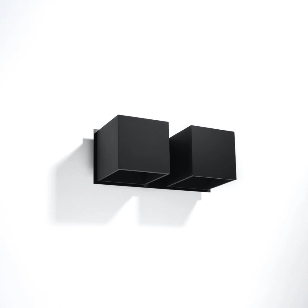 Applique Tetris 2 luci nera alluminio G9 moderna Pure Lume