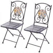 SEDIA MOSAICO FLOWER COPPIA 2 SEDIE - BIACCHI E.