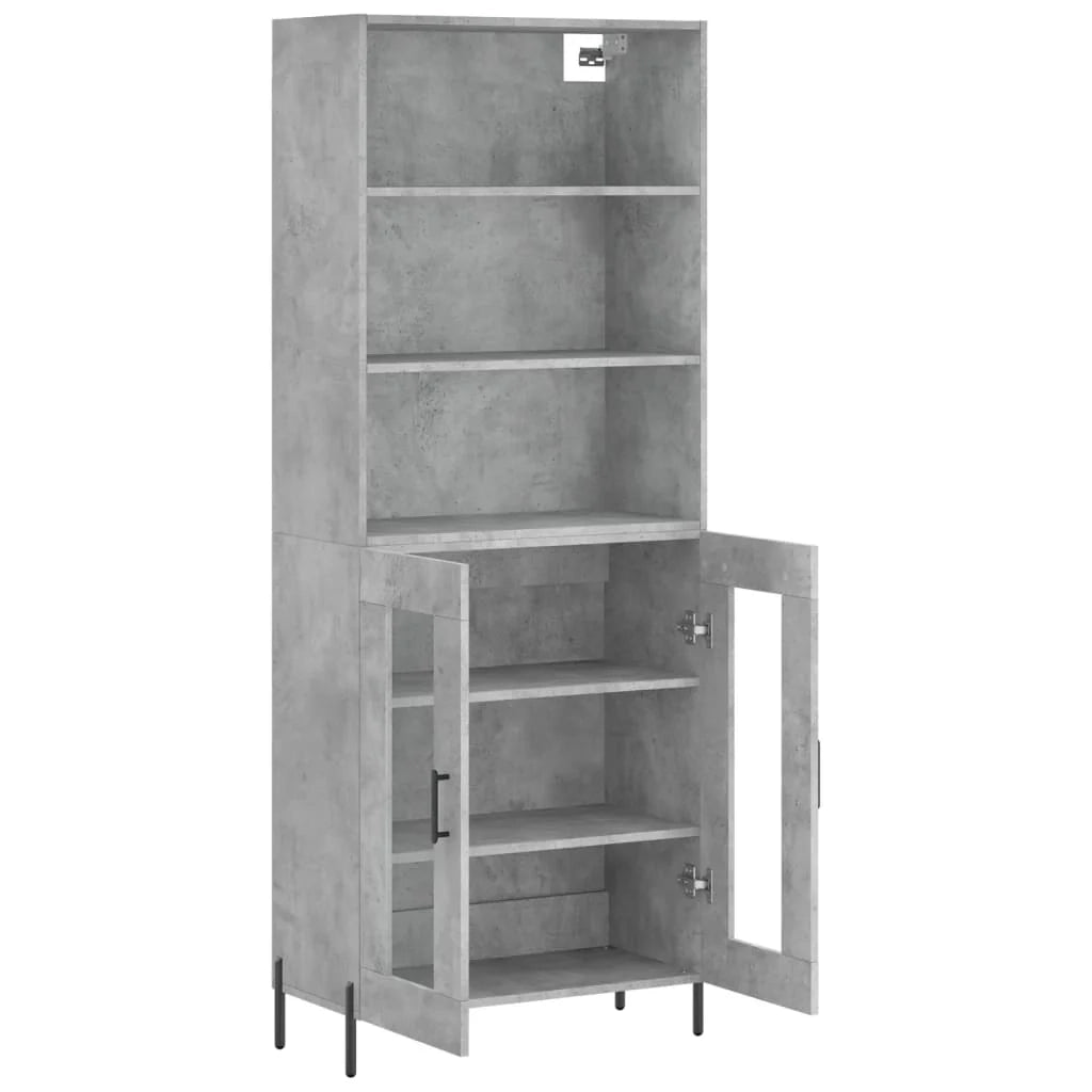 Buffet credenza cassettiera armadio mobile contenitore organizer cucina soggiorno salotto alto 69,5 x 34 x 180 cm legno ingegnerizzato grigio 02_0034506