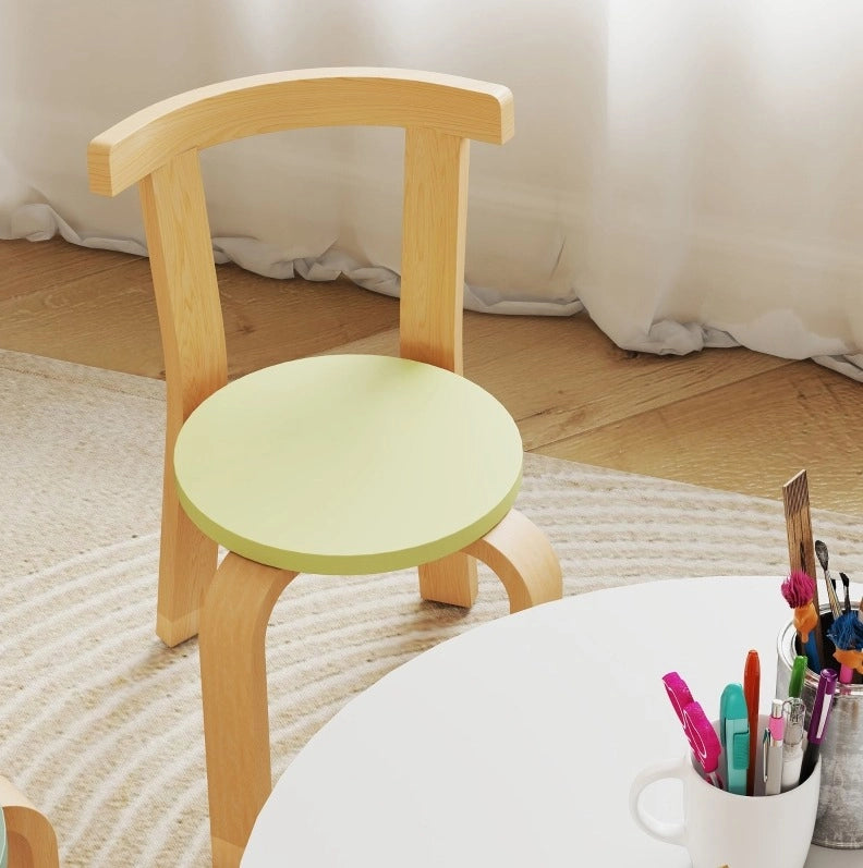 Set tavolo e sedie per bambini 60x60x50 cm in legno multicolore 5 pezzi