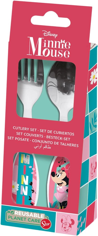 Set 2 Posate in metallo per Bambini Disney Minnie