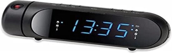 Radio da Notte con Proiezione - Alarme Digitale - Orologio Digitale - Nero