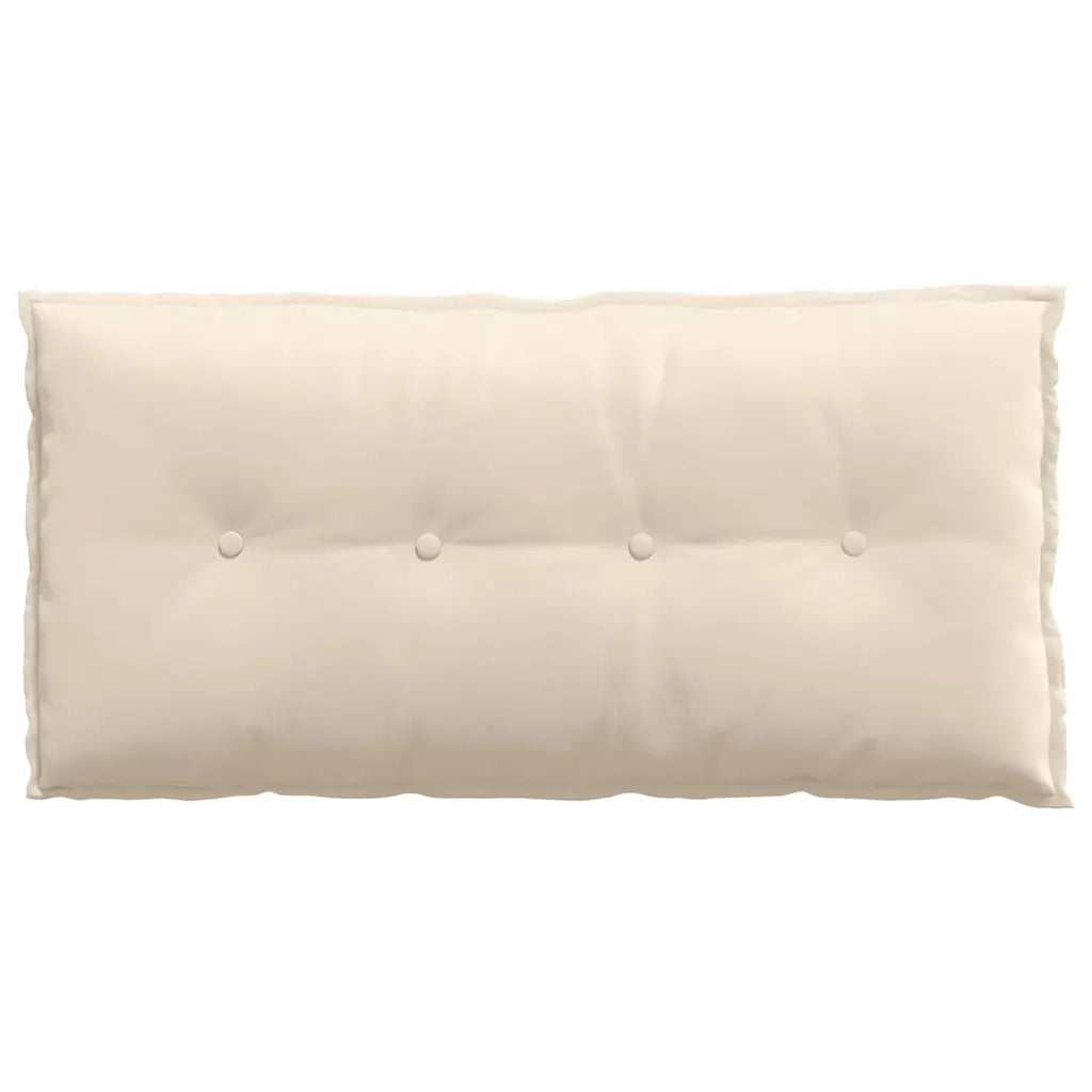 Cuscino per Schiena Beige 100 x 50 cm Tessuto in Microfibra 42014778