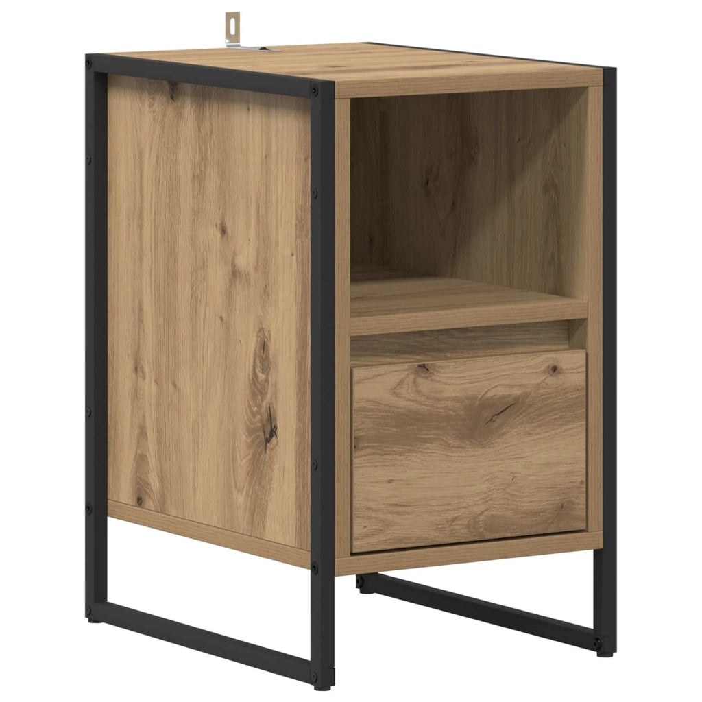 Comodino-Tavolino da notte Rovere Artigianale 39,5 x 30 x 50 cm Legno multistrato 988307