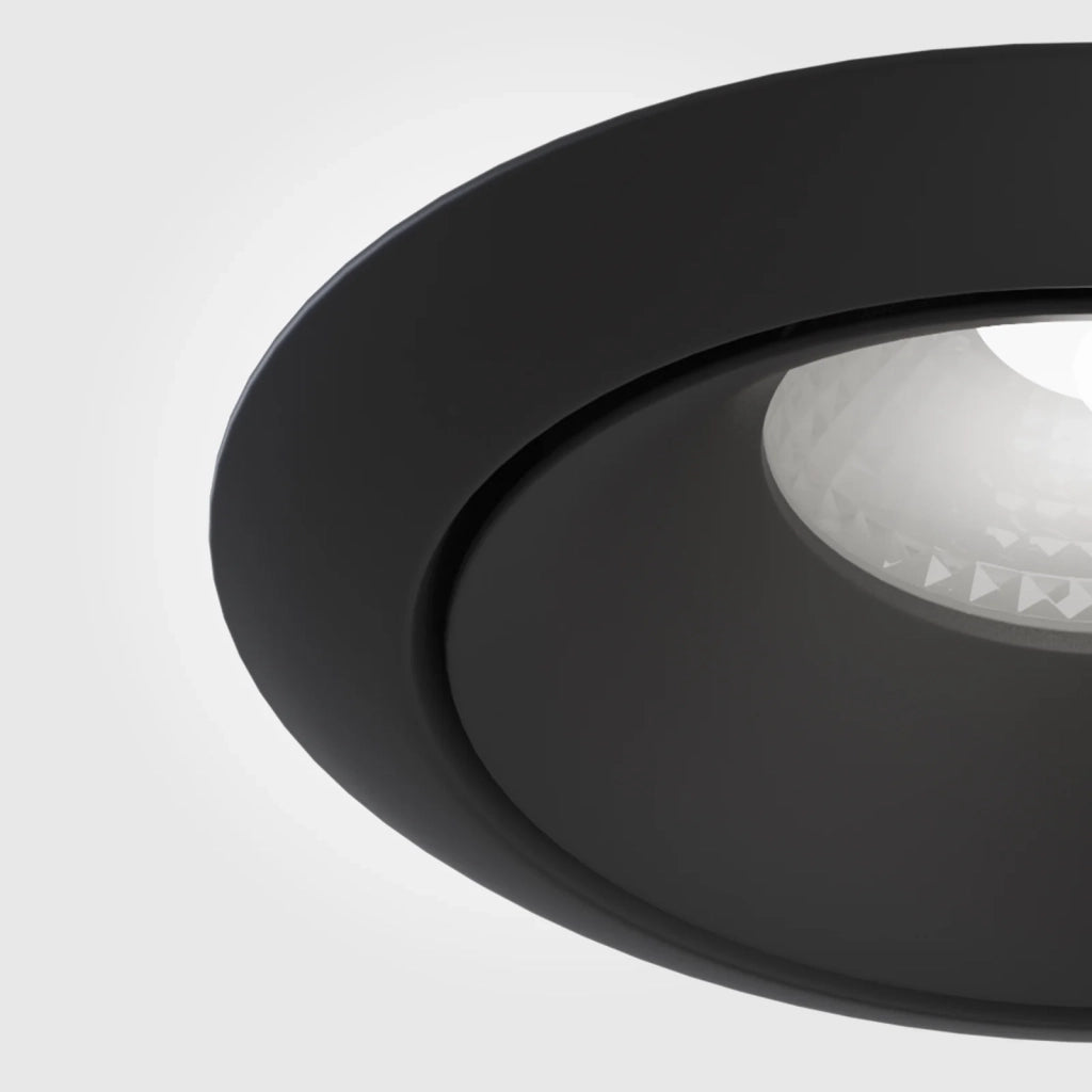 Maytoni Lampada da incasso Yin 1 luce LED integrato nero metallo