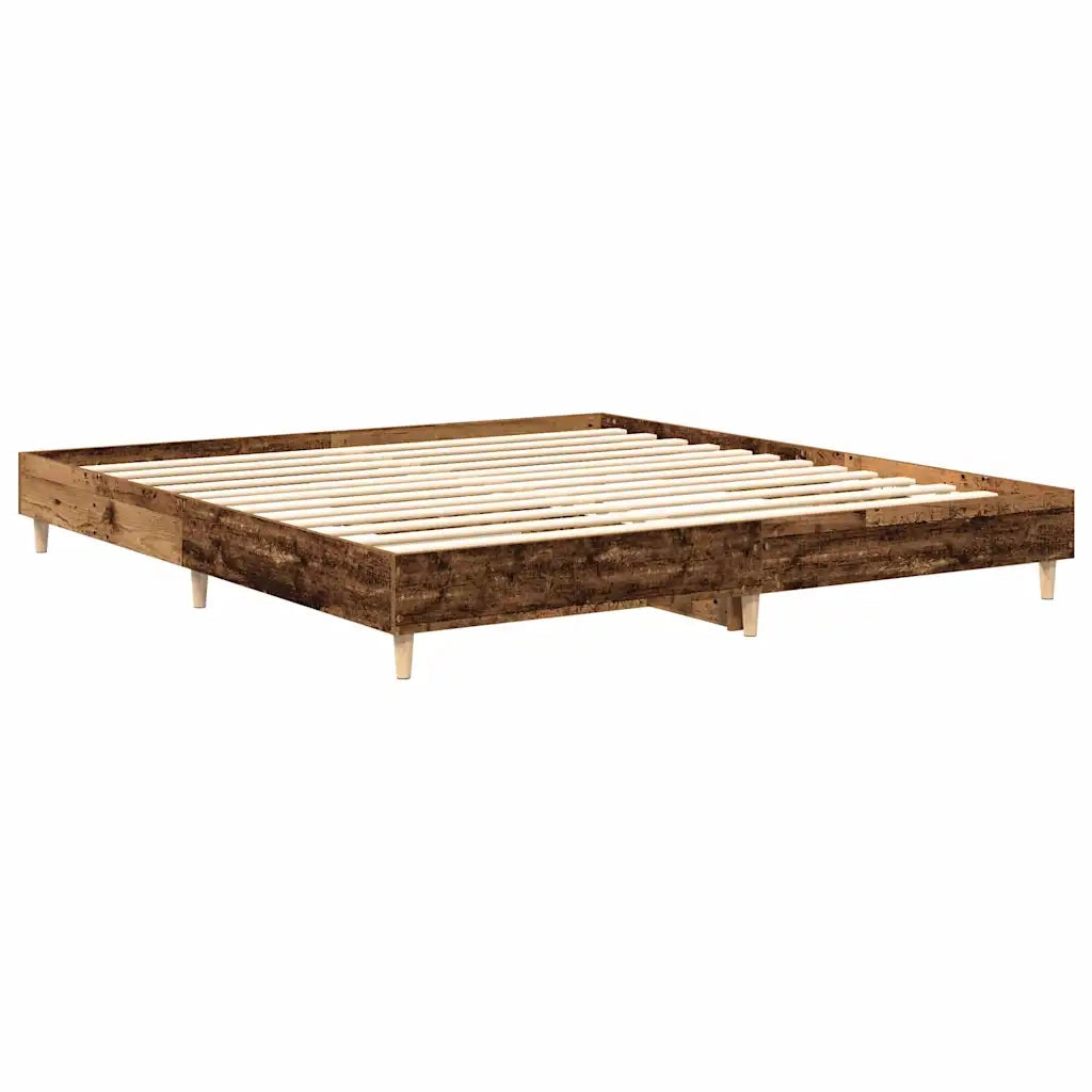 Giroletto senza Materasso Legno Antico 200x200 cm in Truciolato 3328706