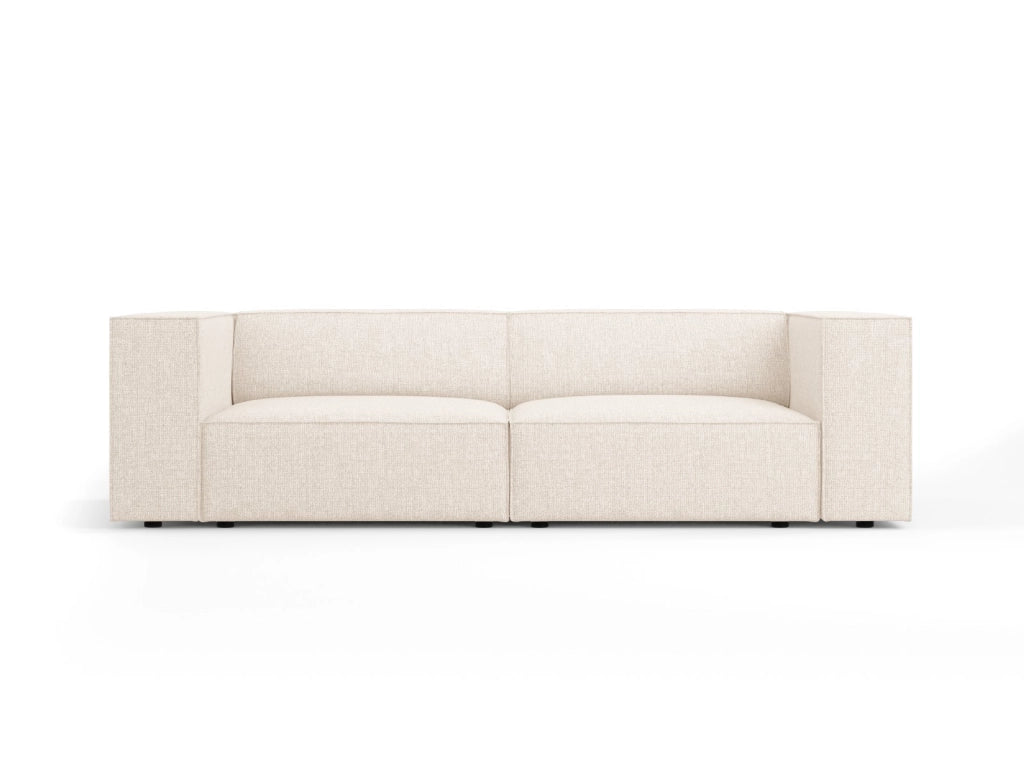 Cosmopolitan Design - Divano "Arendal" 3 posti in ciniglia beige chiaro 
