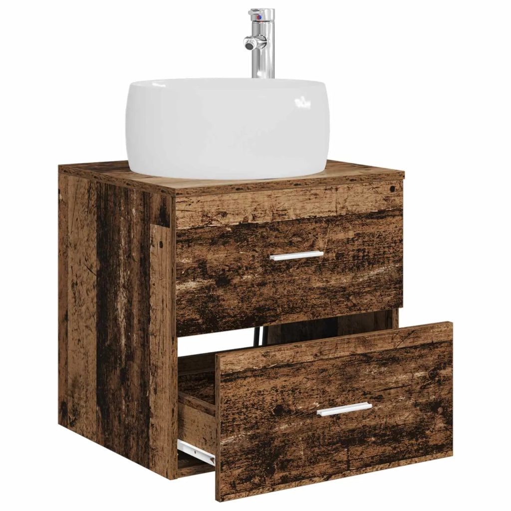 Mobile Lavabo da Parete Legno antico 49,5 x 44,5 x 66 cm 890316