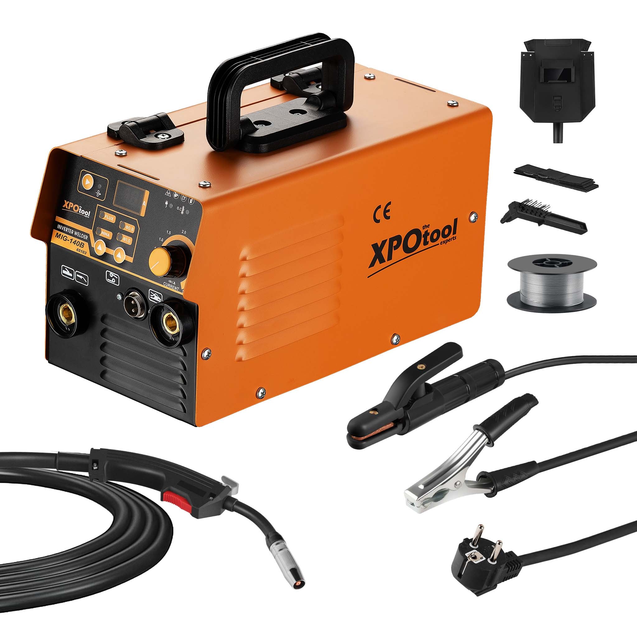 Saldatrice a Elettrodo MMA IGBT, Corrente Regolabile 30-120A, Accessori Inclusi, Display LED