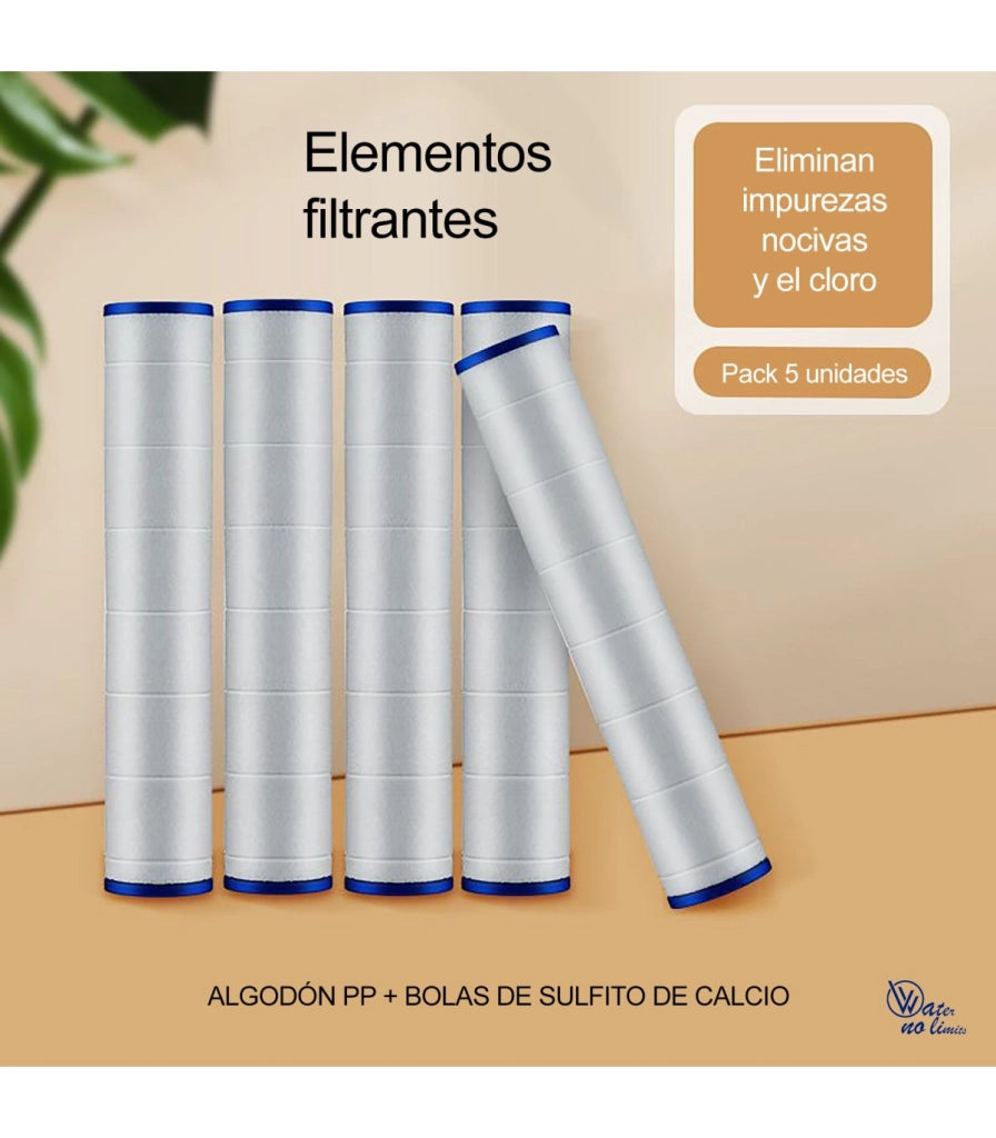 Pacco Filtri Cotone PP con Palline per Doccette | Filtrazione Micrometrica | Riduzione Cloro