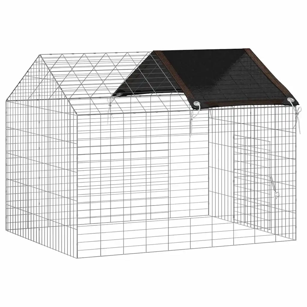 Gabbia per Conigli Argento 100 x 78 x 78 cm Acciaio zincato