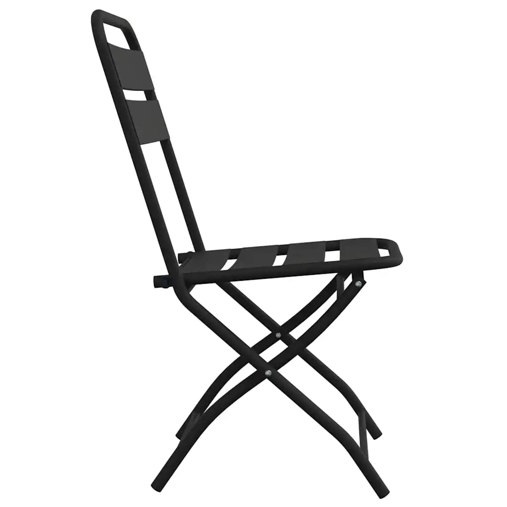 Sedia Pieghevole da Giardino 2 pz | Sedie da Esterno Antracite 42 x 52 x 82cm