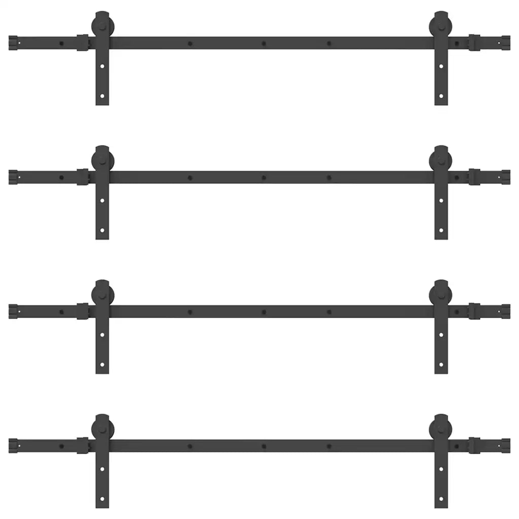 Kit di Binari per Porte Scorrevoli 305 cm Acciaio Nero CFW6407372