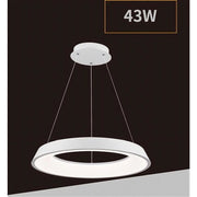 Trade Shop - Lampadario Led 43w Tre Colorazioni Luce Lampada Da Soffitto Ultra Moderno A71-3c - Bianco