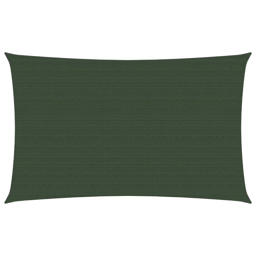 Vela ombreggiante/ombrellone 160 g/m² verde scuro 2 x 5 m HDPE 02_0009414