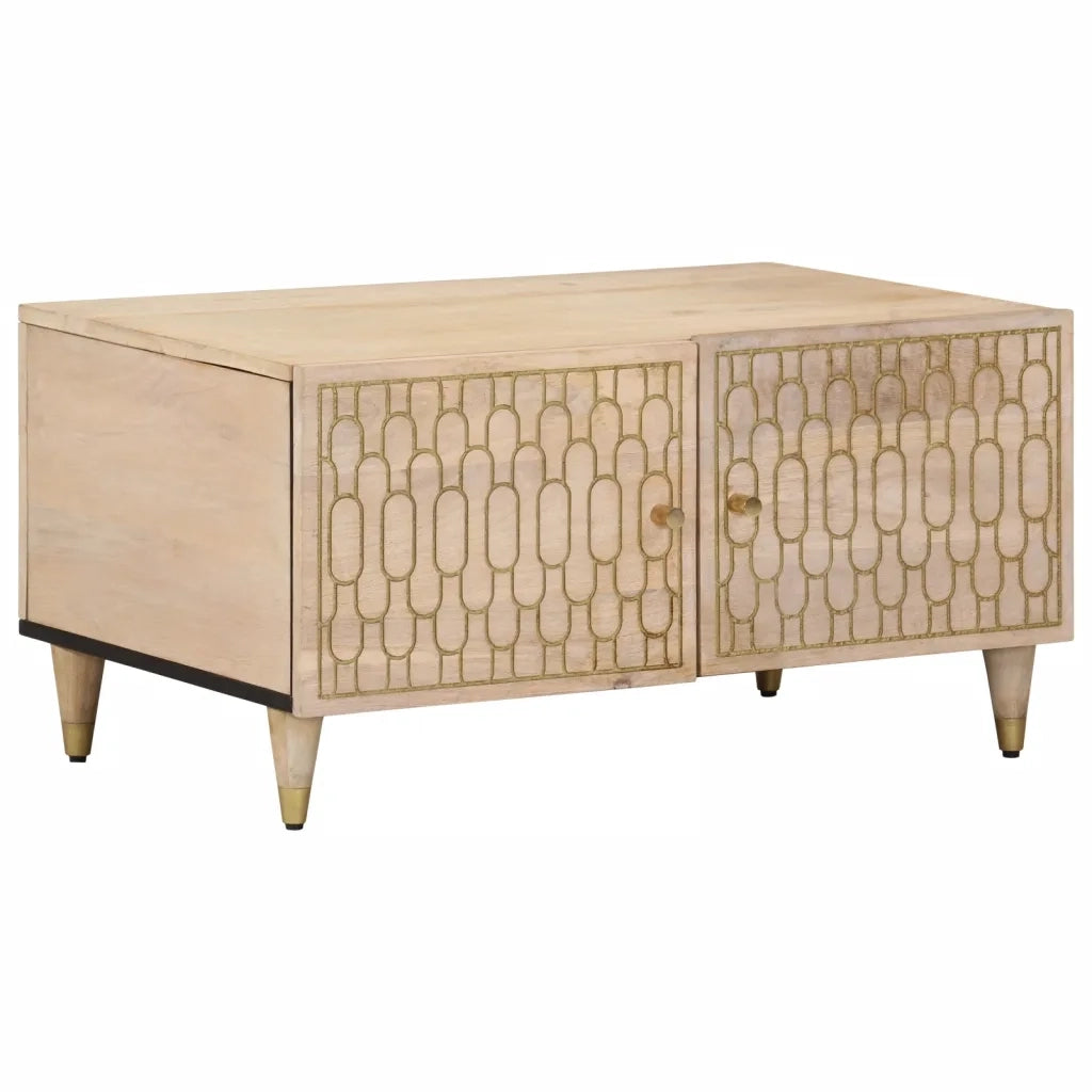 Tavolino da Salotto 80x50x40 cm Legno Massello di Mangocod mxl 115872