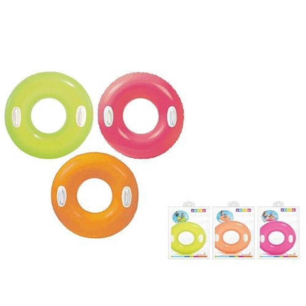 Salvagente Ciambella Gonfiabile Con Maniglie Mare Piscina 76cm Vari Colori 59258         