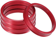 Adattatori centrici per cerchi in alluminio rosso, set da 4, da 72.6mm a 64.1mm